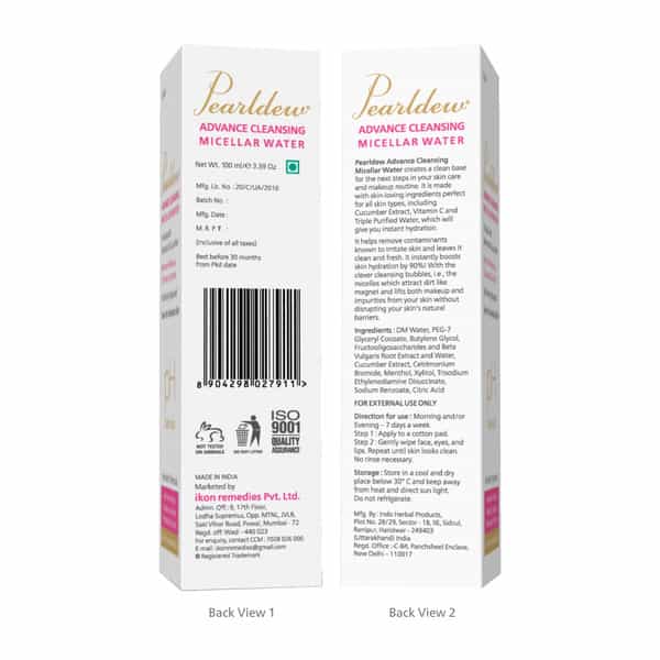 Pearldew Advance Cleansing Micellar Water 100 Ml (Pack Of 1)