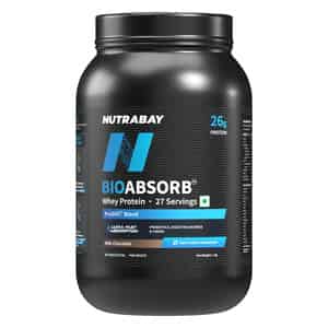 Nutrabay Bioabsorb Whey Protein Powder | Prodifi Blend | 26g Per Scoop | Milk Chocolate - 1kg