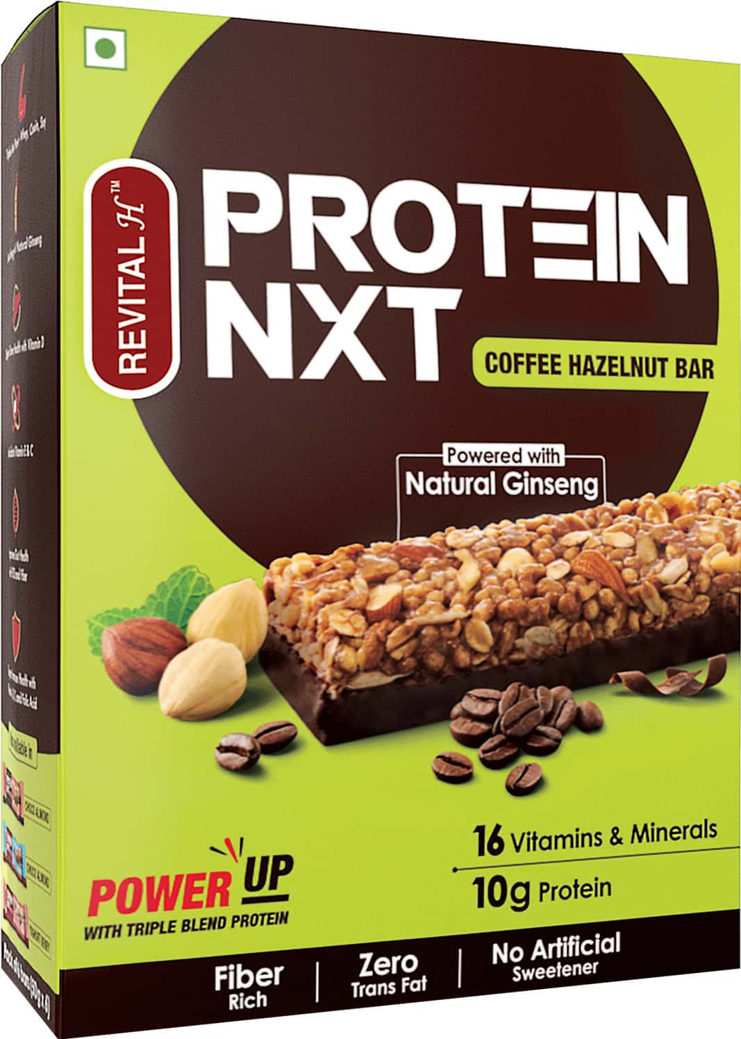 Revital H Protein Nxt 10g Protein Bar Coffee Hazelnut - 300g 6 X 50g
