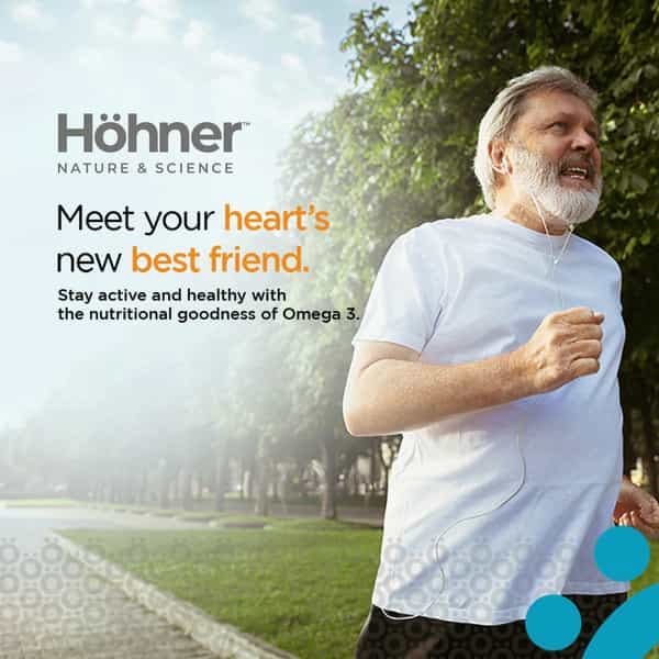 Hohner Omega 3 Fish Oil Triple Strength 1000Mg Epa 550Mg Dha 350Mg For Brain Heart Eye- 60 Capsule