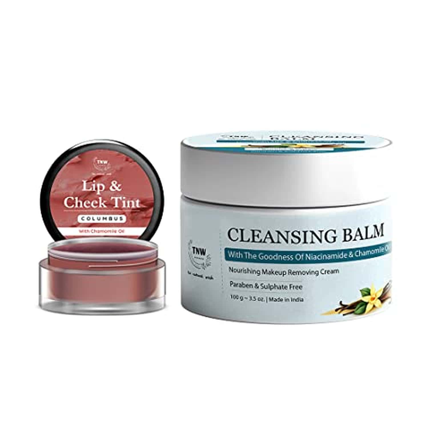 Tnw The Natural Wash Skincare Combo With Cleansing Balm And Columbus Lip & Cheek Tint