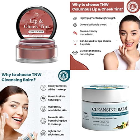 Tnw-The Natural Wash Skincare Combo With Cleansing Balm And Columbus Lip & Cheek Tint