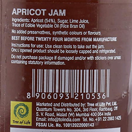 Bhuira All Natural Apricot Jam |No Artifical Color Added - 240 Gm - Pack Of 1