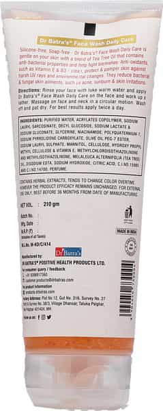 Dr Batra's Face Wash Daily Care Enriched With Tea Tree Oil - 210Gm