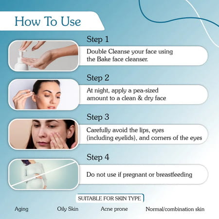 Bake 1% Retinol Face Serum With Peptides For Anti-Aging & Wrinkles (30Ml)