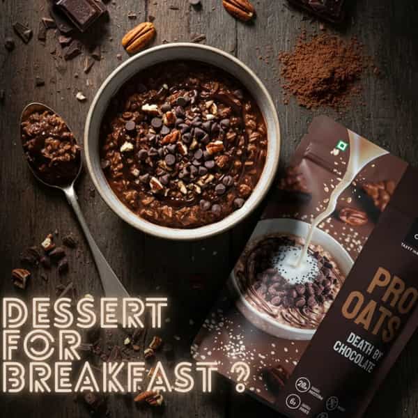 The Snack Company Protein Oats Pack Of 3 - Death By Chocolate | 20.05G Protein | 6.25G Fibre