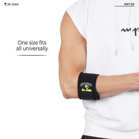 Dr. Odin Nat02 Tennis Golfer Elbow Brace - Compression Sleeve | Pain Relief & Injury Recovery