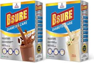 Bsure Diabetic Vanilla&bsure Diabetic Chocolate Combo Balanced Vital Nutrients To Manage Blood Sugar