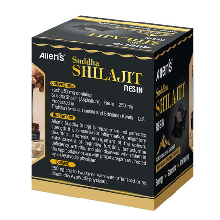 Allen's Suddha Shilajit Resin 20G | 250Mg/Serving | For Energy | Endurance & Vitality | 80 Servings