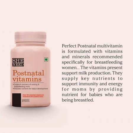 Sheneed Prenatal & Postnatal Vitamins Pregnancy & Post Pregnancy Supplement- 60 Capsules (Pack Of 2)