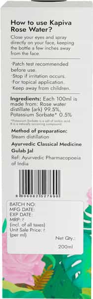 Kapiva Skin Rituals Rose Water 200Ml