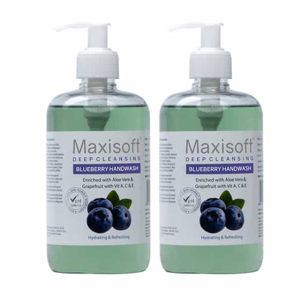 Maxisoft Deep Cleansing Blueberry | Hydrating & Refreshing | Handwash | Bottle | 500 Ml