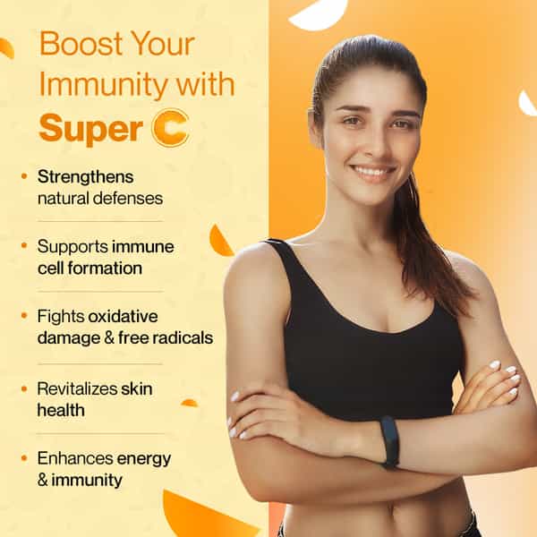 Setu Vitamin C Fizz 15 Effervescent Tablets | For Women & Men | (Orange)