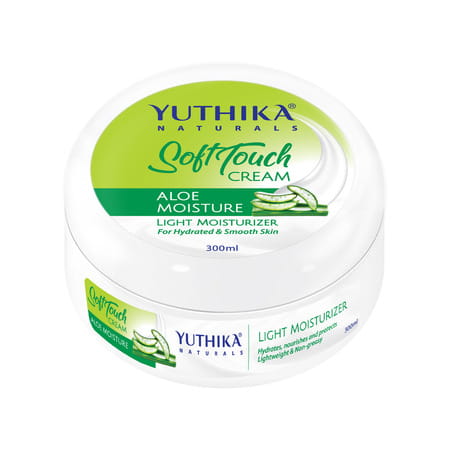Yuthika Aloe Moisture Light Moisturizer 300ml | Face Body Hand Cream For Dry Skin | All Types