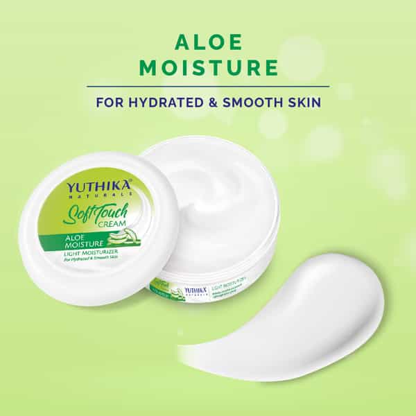 Yuthika Aloe Moisture Light Moisturizer 300Ml | Face Body Hand Cream For Dry Skin | All Types