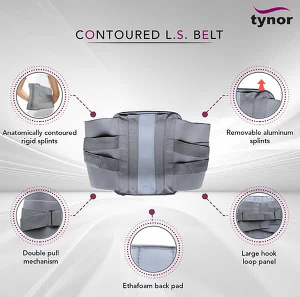 Oac Contoured L.s. Belt - Grey - Medium - 1 Unit