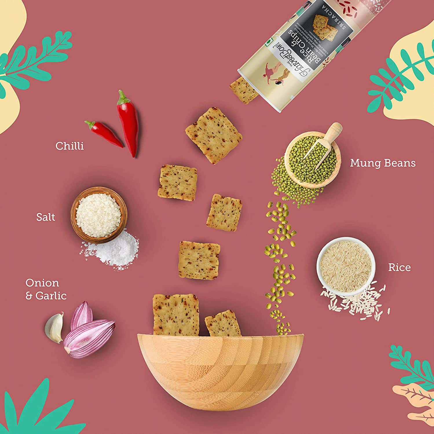 Buy THE HARVESTBOWL RICE & BEAN CHIPS BAKED CHIPS/SNACKS SRIRACHA 120 GM Online & Get