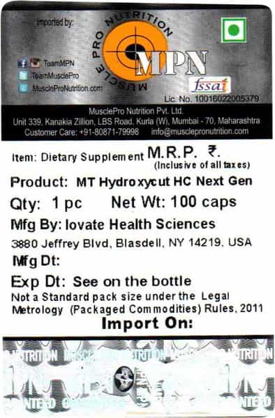 Muscletech Hydroxycut Nextgen Capsule 100