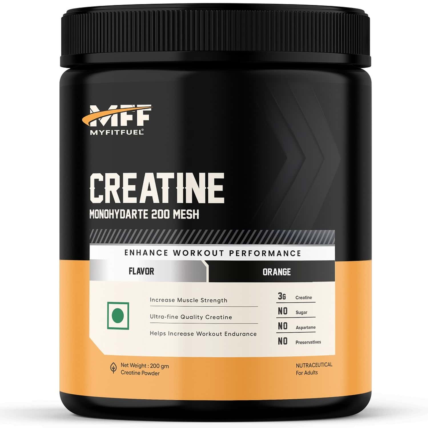 Myfitfuel Creatine Monohydrate 200 Mesh (0.44 Lbs) 200 Gm Orange