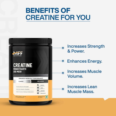 Myfitfuel Creatine Monohydrate 200 Mesh (0.44 Lbs) 200 Gm Orange