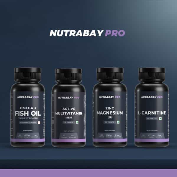 Nutrabay Pro Active Multivitamin For Men - 25 Vitamins & Minerals - 30 Veg Multivitamin Tablet