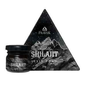 Pravek Shuddha Shilajit/shilajeet Resin Form | 250mg - 500 Mg Per Serving | 20g