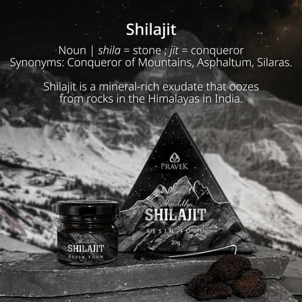 Pravek Shuddha Shilajit/Shilajeet Resin Form | 250Mg - 500 Mg Per Serving | 20G