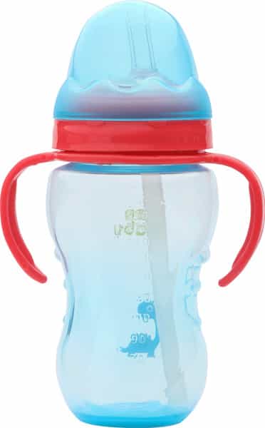 Beebaby No-Spill Flex Straw Sippy/Sipper Cup 240Ml. 8Oz. With Handle. (Blue)