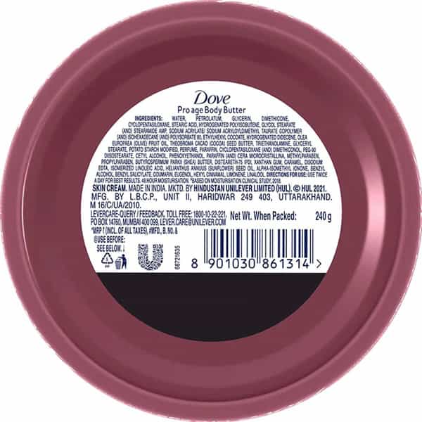 Dove Body Love Pro Age Body Butter For Mature Skin Paraben Free (240Gm)