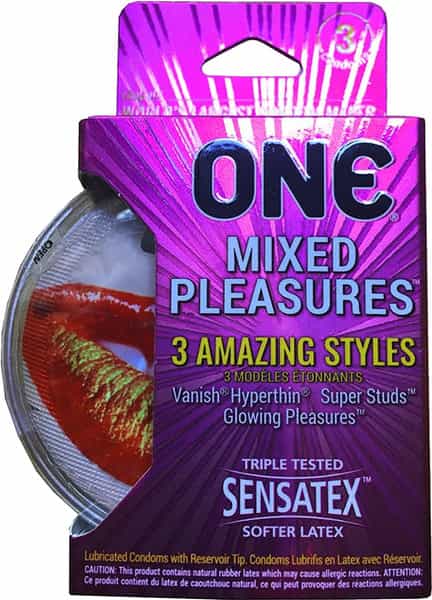 Gizmoswala One Mixed Pleasures Unique Condoms From Usa- Pack Of 3