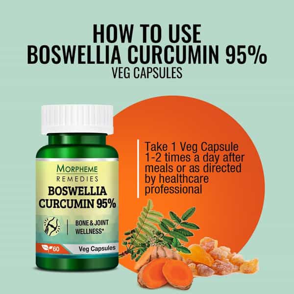 Morpheme Remedies Boswellia Curcumin 95% Bone And Joint Wellness - 60 Veg Capsules