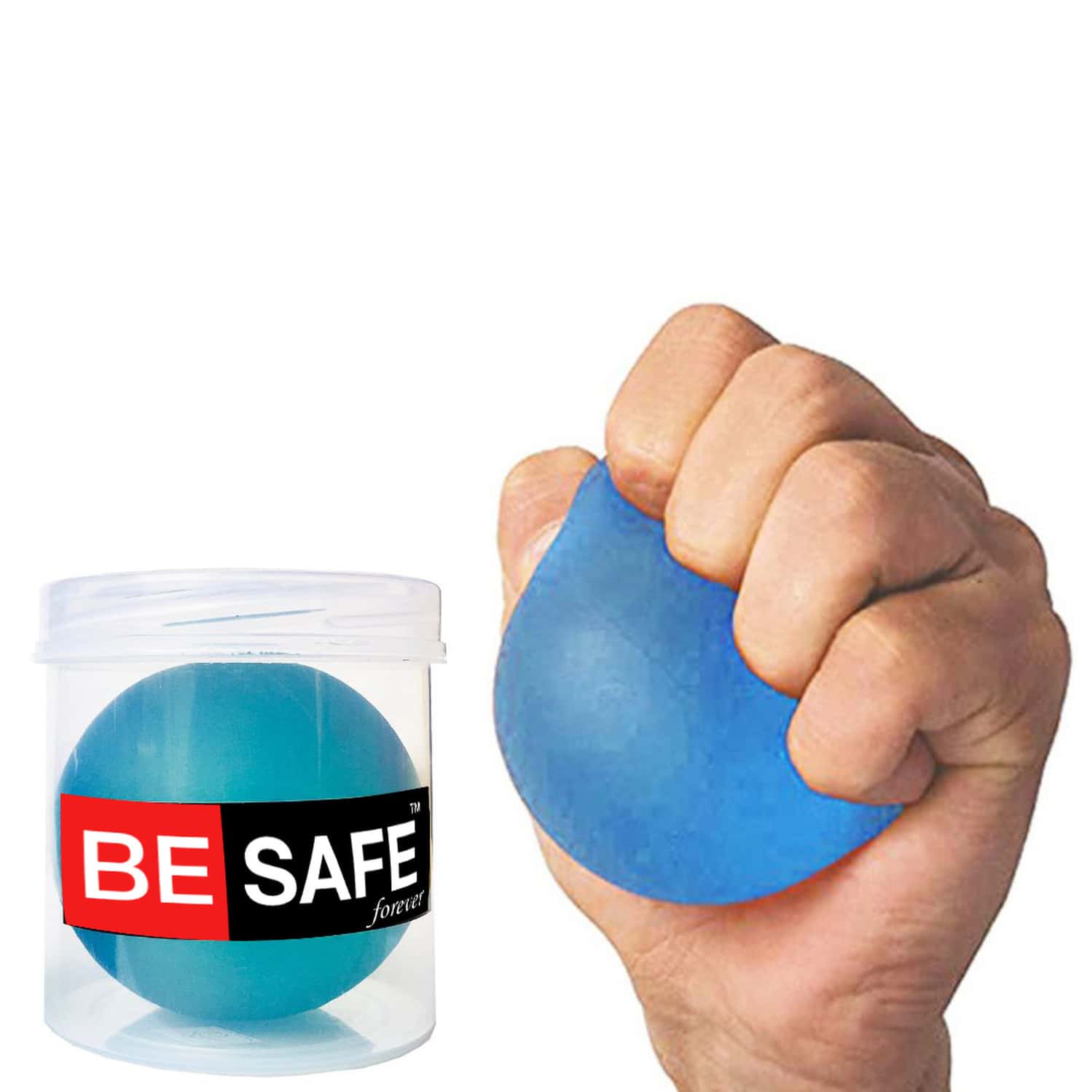 Besafe Forever Physiotherapy Hand Gel Exercise Ball Stress Relief Squeeze Balls (blue)