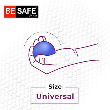Besafe Forever Physiotherapy Hand Gel Exercise Ball Stress Relief Squeeze Balls (Blue)