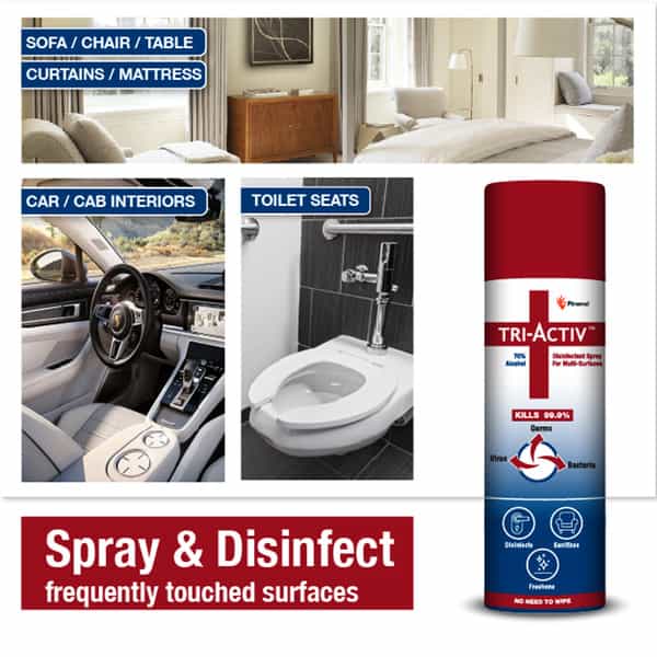 Tri-Activ Disinfectant Spray For Multi-Surfaces 70% Alcohol Based - 500Ml
