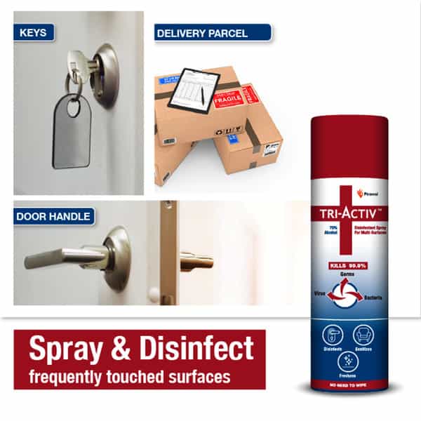 Tri-Activ Disinfectant Spray For Multi-Surfaces 70% Alcohol Based - 500Ml