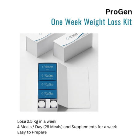 Progen One Week Weight Loss Kit [Complete Meal Package That Helps You Lose 3 Kg In A Week] 1 Kit