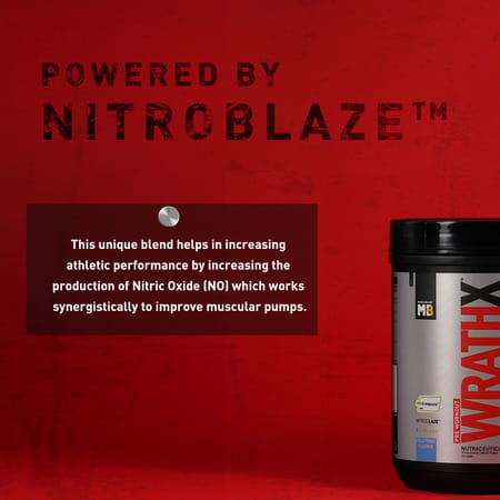 Muscleblaze Pre Workout Wrathx With Creapure ? | Nitroblaze & Bioperine (Cola Frost | 340 G)