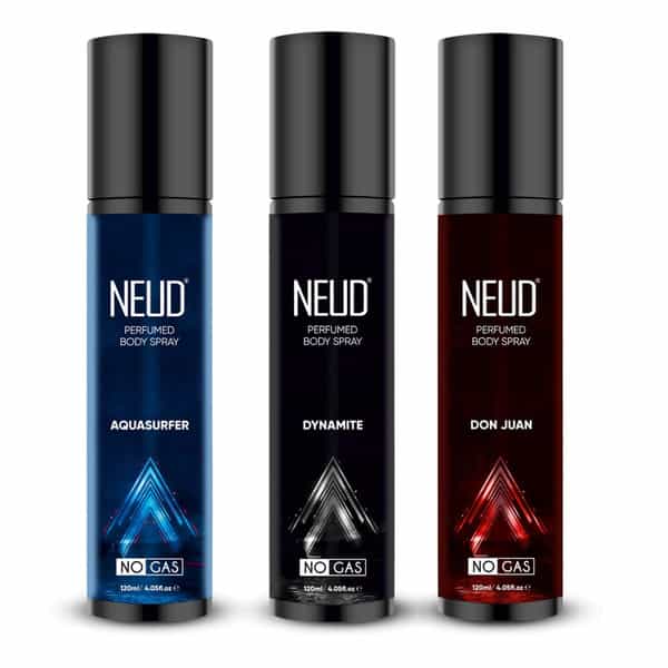 Neud 3-In-1 Perfumed Body Sprays For Men| Long-Lasting Deodorants| No Gas| No Cfc Formula