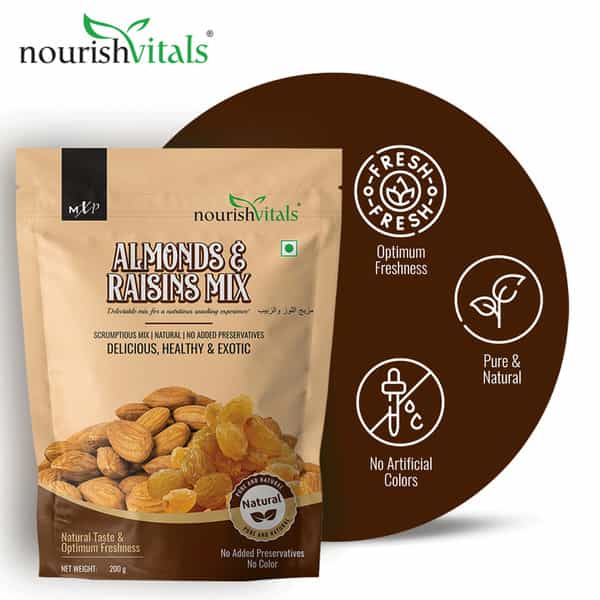 Nourishvitals Healthy Munching Combo Sports Mix Seeds Nuts+Mix Berries Scrumptious Mix (200Gm Each)