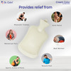 Dr. Odin Hot Water Bag (1.75 Litre) Non Electric Leakproof Hot Water Bottle For Body Pain (Cream)