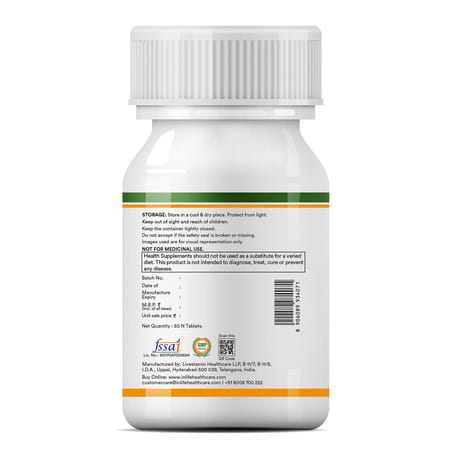 Inlife Calcium Magnesium Zinc Vitamin D B12 K2 & Folic Acid Supplement | Bone & Joint Support - 60N