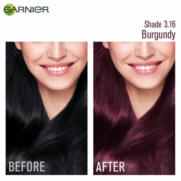 Garnier Color Naturals Creme Shade 3.16 Burgundy (70Ml + 60G) Hair Color Box Of 130 Ml