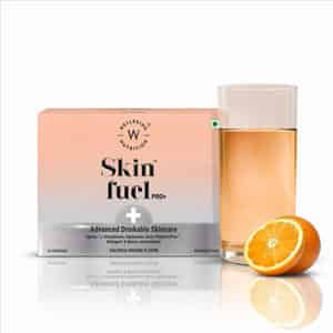 Wellbeing Nutrition Skin Fuel Pro+ Glutathione | Vit C & E | Vollagen Valencia Orange | 28 Servings