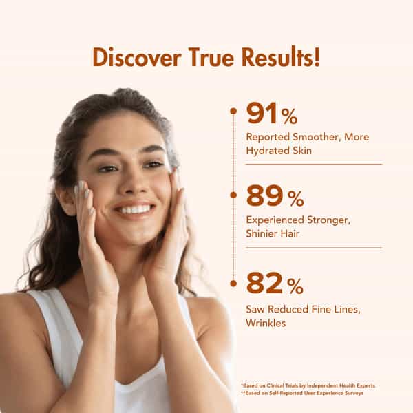 Wishnew Wellness Beauty Collagen Complex Radiant Hair, Skin&Nails 21 Sachets With Collagen Pack Of 2
