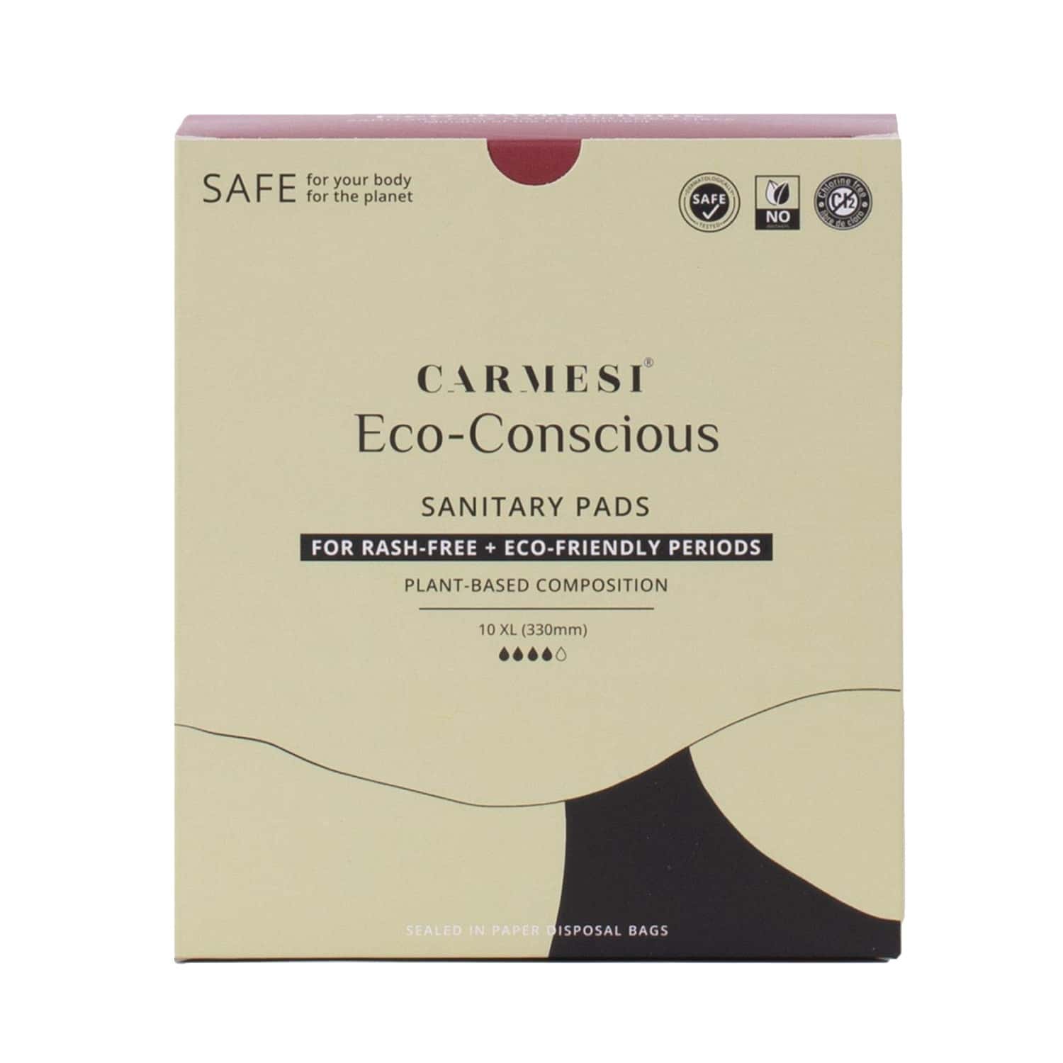 Buy Carmesi All Natural Sanitary Pads Packet Of 10 (Size Xl) Online & Get Upto 60 OFF at PharmEasy