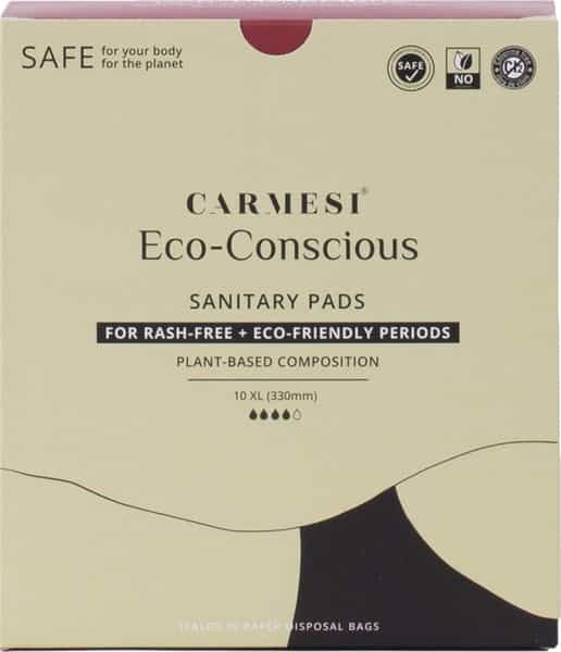 Carmesi All Natural  Sanitary Pads  Packet Of 10 (Size Xl)