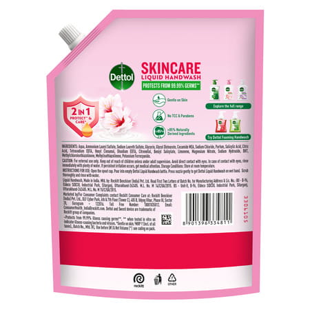 Dettol Ph Balanced Liquid Handwash Refill Skincare 1500 Ml