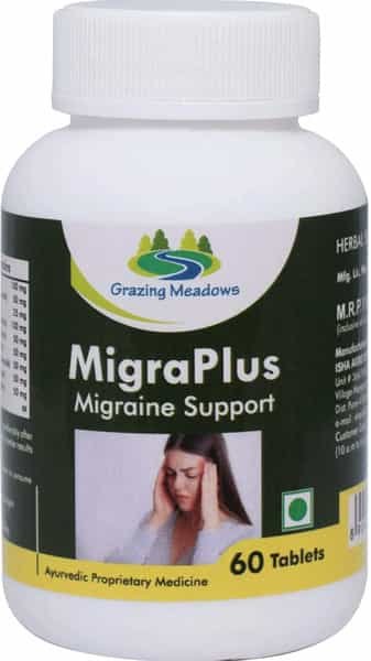 Grazing Meadows Migraplus 60 Tablets - Ayurvedic Herbal Supplement For Migraine Support (Pack Of 5)