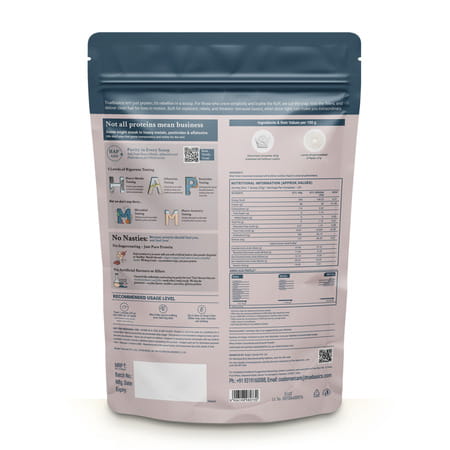 Truebasics Clean Raw Whey Protein Concentrate Powder (Unflavoured 1kg) | 28g Protein