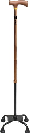 Besafe Forever Walking Stick 4 Leg For Patients | Adjustable | Aluminum | Bronze